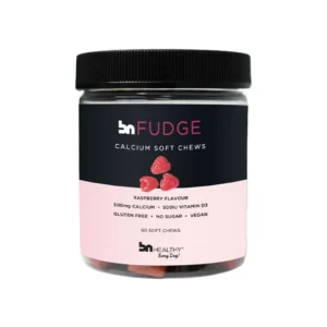 BN Fudge by BN Healthy – 60 Calcium Soft Chews, Raspberry