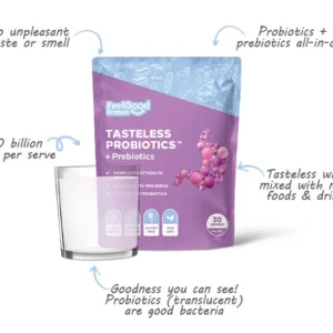 Alternative view of Tasteless Probiotics + Prebiotics by Feel Good Protein – 30serves